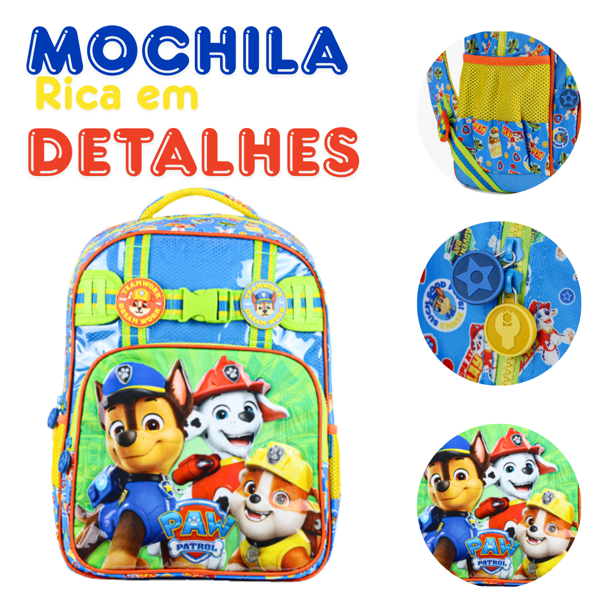 Kit Mochila  e Estojo 16 Patrulha Canina 15312