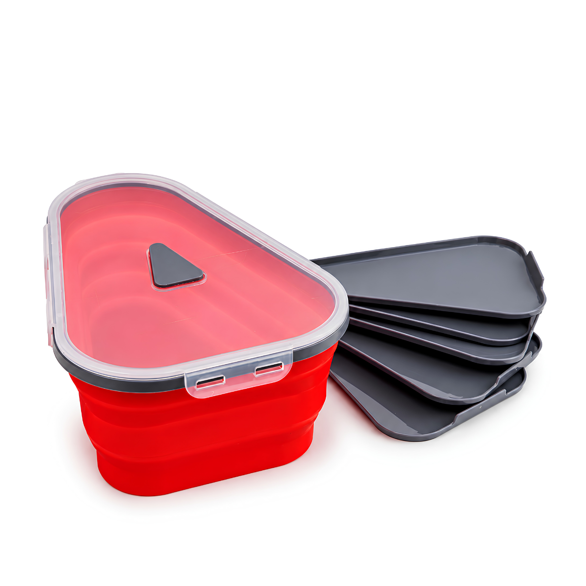 Porta Pizza Silicone Retrátil Com Tampa  RV0009