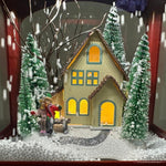 Poste Papai Noel Com Neve 1,25Cm Luz/Mus/Mov