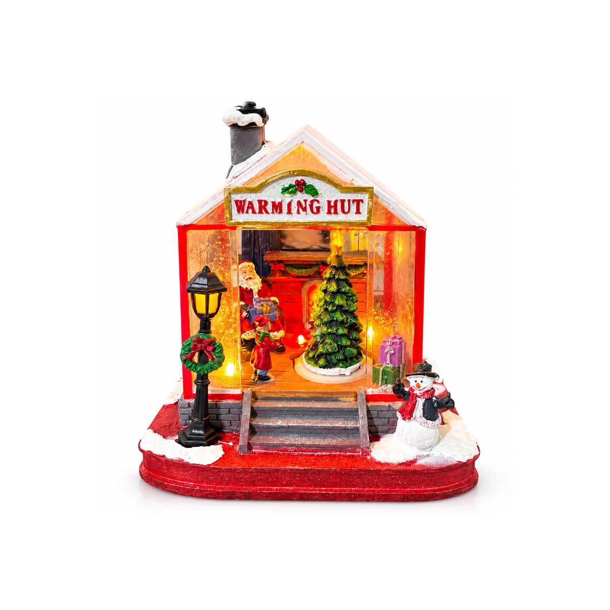 Casa Do Papai Noel Com Luz e Movimento -Grillo