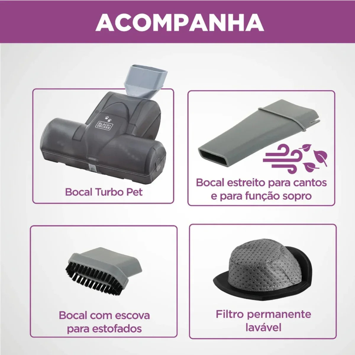 Aspirador Portátil Dustbuster Aps1200Pet 1200W Black&Decker - Loja Do Thor