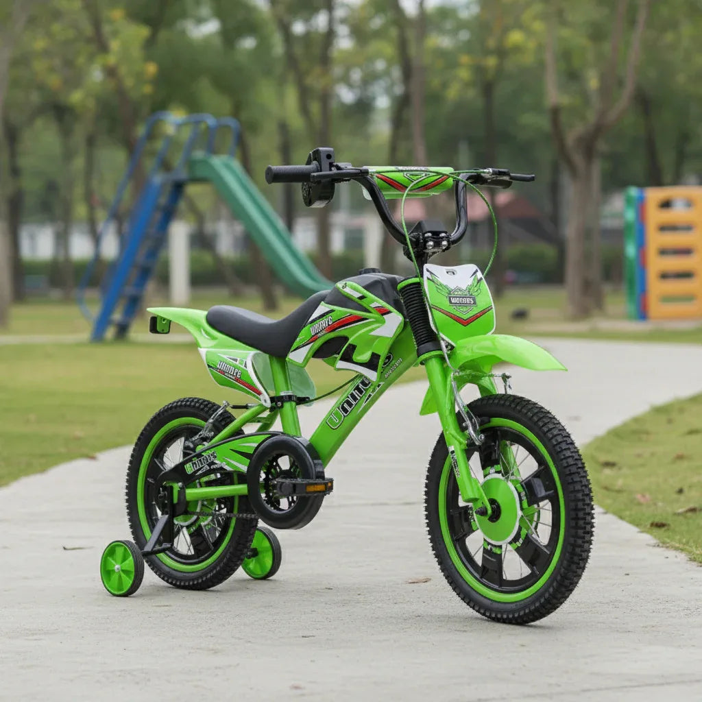 Bicicleta Unitoys Moto Cross Aro 16 Freios V-Brakes Verde - Loja Do Thor