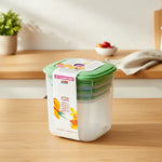 Conjunto 5 Potes Quadrados Verde Plástico Sanremo 490/2C - Loja Do Thor