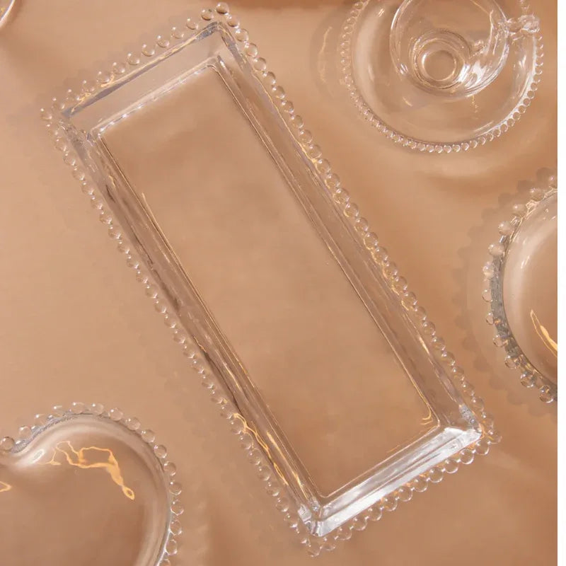 Travessa de Cristal Pearl 30cm x 13cm x 3cm - Wolff - Loja Do Thor