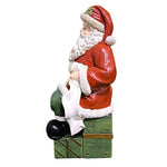 Papai Noel de Resina Vermelho com Verde 24,5X11cm Florarte 60511001 - Loja Do Thor