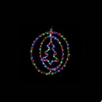 Argola Dupla C/ Figuras Árvore 80LEDs Colorido - Global