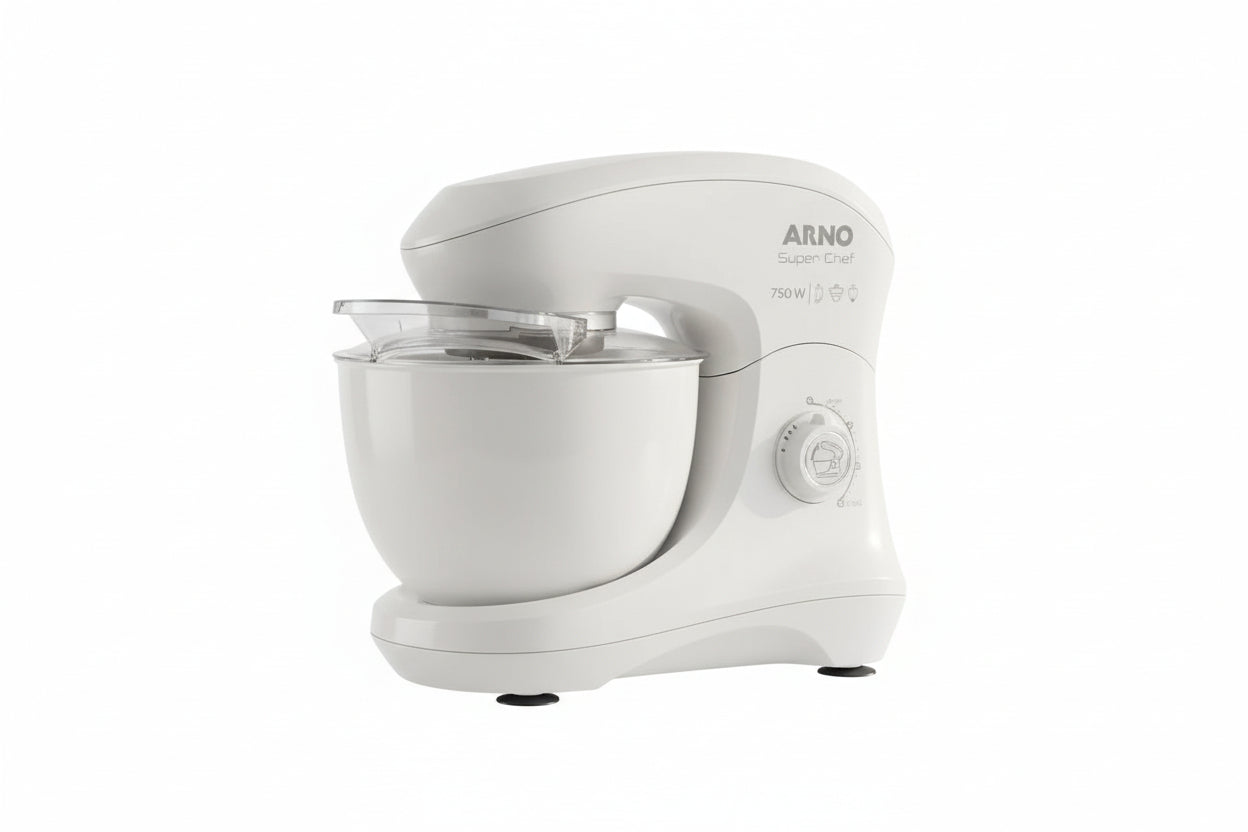 Batedeira Planetaria Arno Super Chef 750W 127V Branca 5L - Loja Do Thor