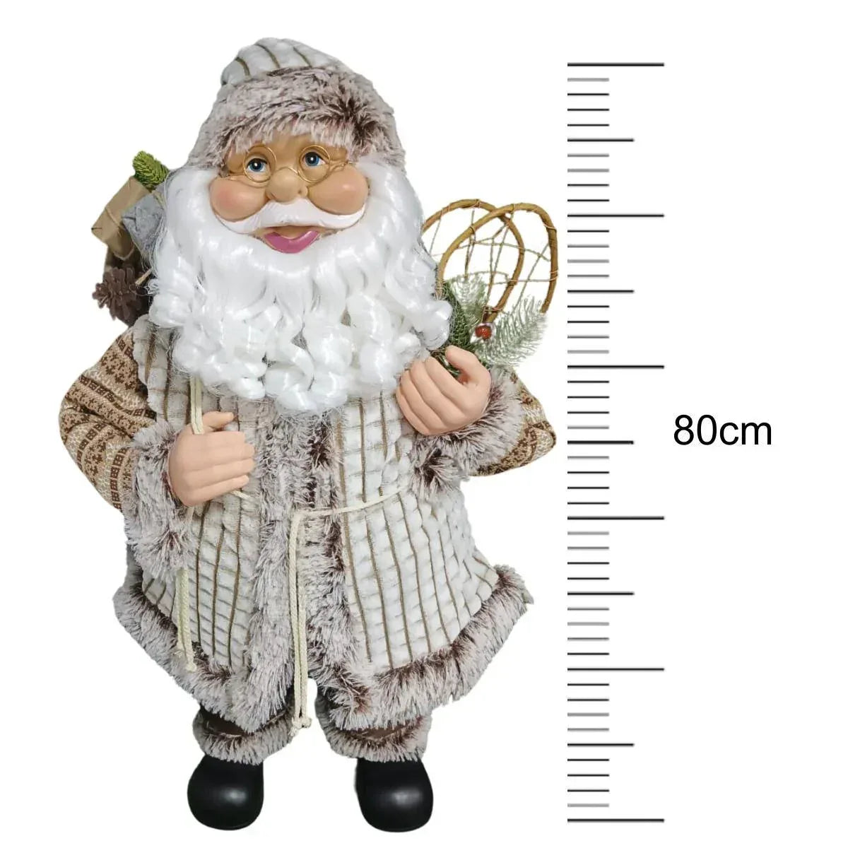Papai Noel Sc Presente Mr/Off White 80Cm Magizi - Loja Do Thor