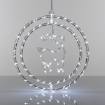 Argola Dupla C/ Figura Rena 80 LEDs Branco - Global