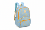 Mochila de Costas UP4YOU Azul com Bolinhas Laranja - Luxcel