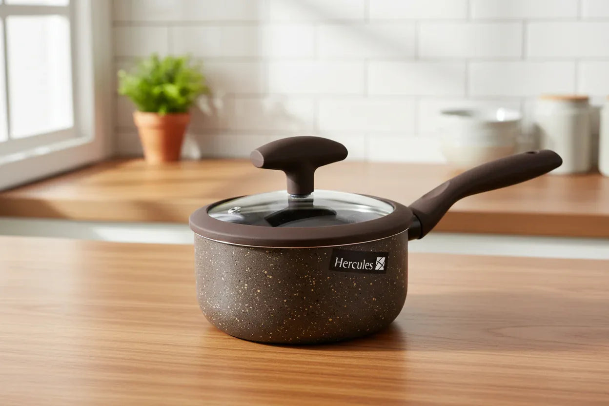 Panela Com Tampa 1,75L Marrom Mundial - Hércules - Loja Do Thor