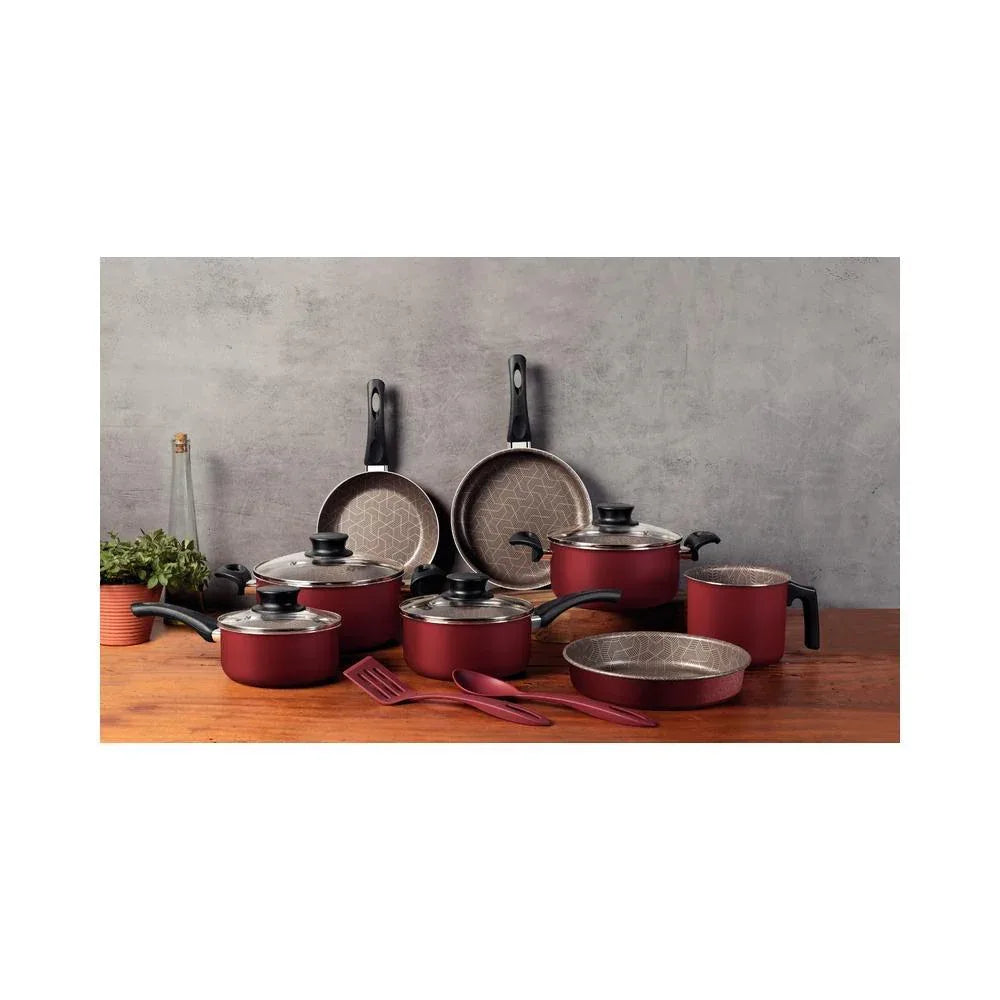Jogo De Panelas 10 PCS Paris Vermelho Tramontina 28599727 - Loja Do Thor