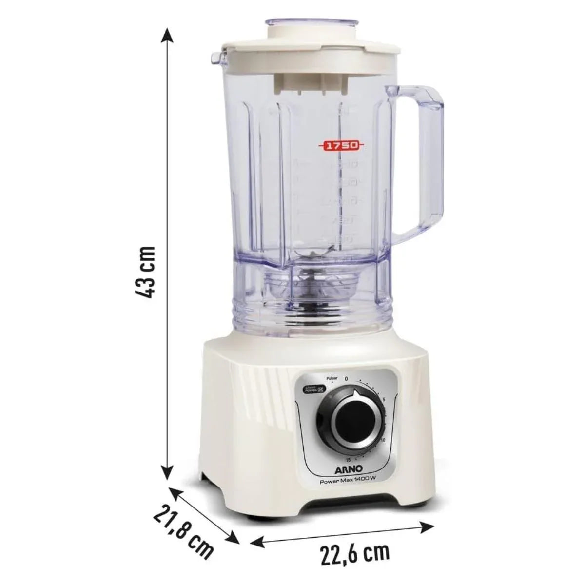 Liquidificador Power Max Marfim 1400W 127V LN64 LN5571B1 - Loja Do Thor