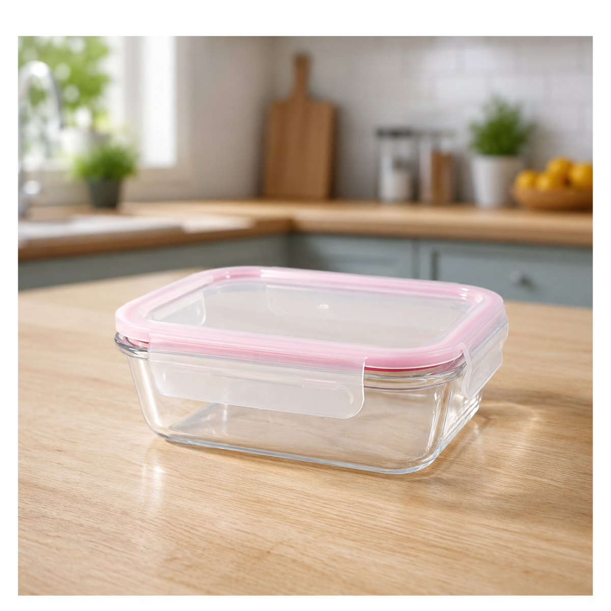 Pote 640ml  Borossilicato Retangular - Allmix 101103