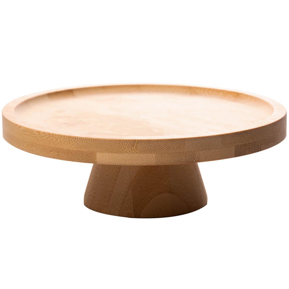 Prato Para Bolo Em Bambu Com Pé 20X7Cm Lyon