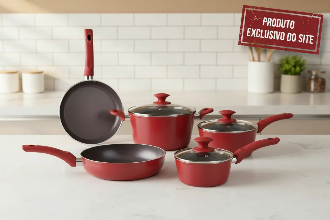 Jogo De Panelas 5 Pecas Ceramic Optima 4,5Mm Inducao Brinox - Loja Do Thor