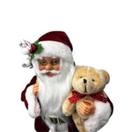 Papai Noel Com Saco De Presente E Urso 40 CM VM 25608