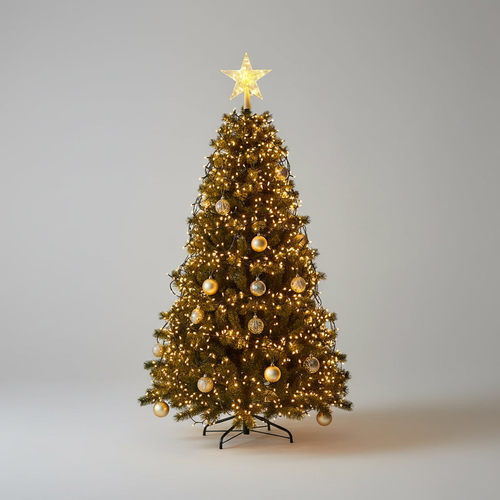 Ponteira Fio de Fada 380 Leds Branco Quente C/18 Caidas