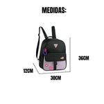 Bolsa Mochilha De Costas Preta Nylon Luluca Oficial Lulike LU2959PT