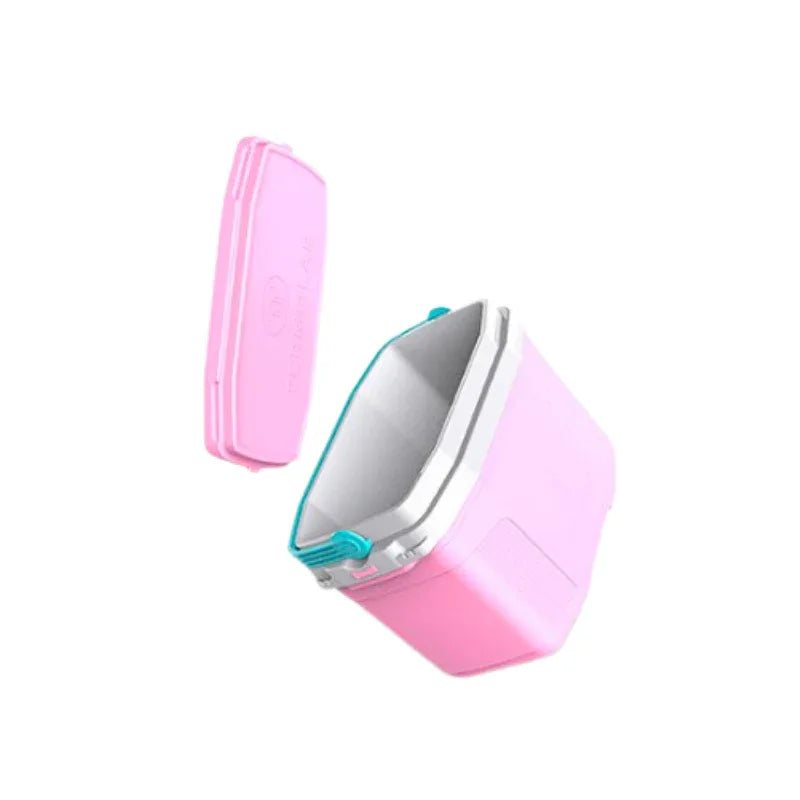 Caixa térmica 20 L Termolar Rosa Balé com Verde Litoral - Loja Do Thor