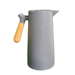 Garrafa Térmica Cabo de Madeira 1 Litro Cinza - Giftutil