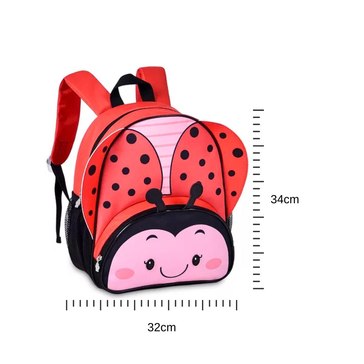 Mochila de Costas Infantil Pets Joaninha 13 Clio Style CP24506D - Loja Do Thor