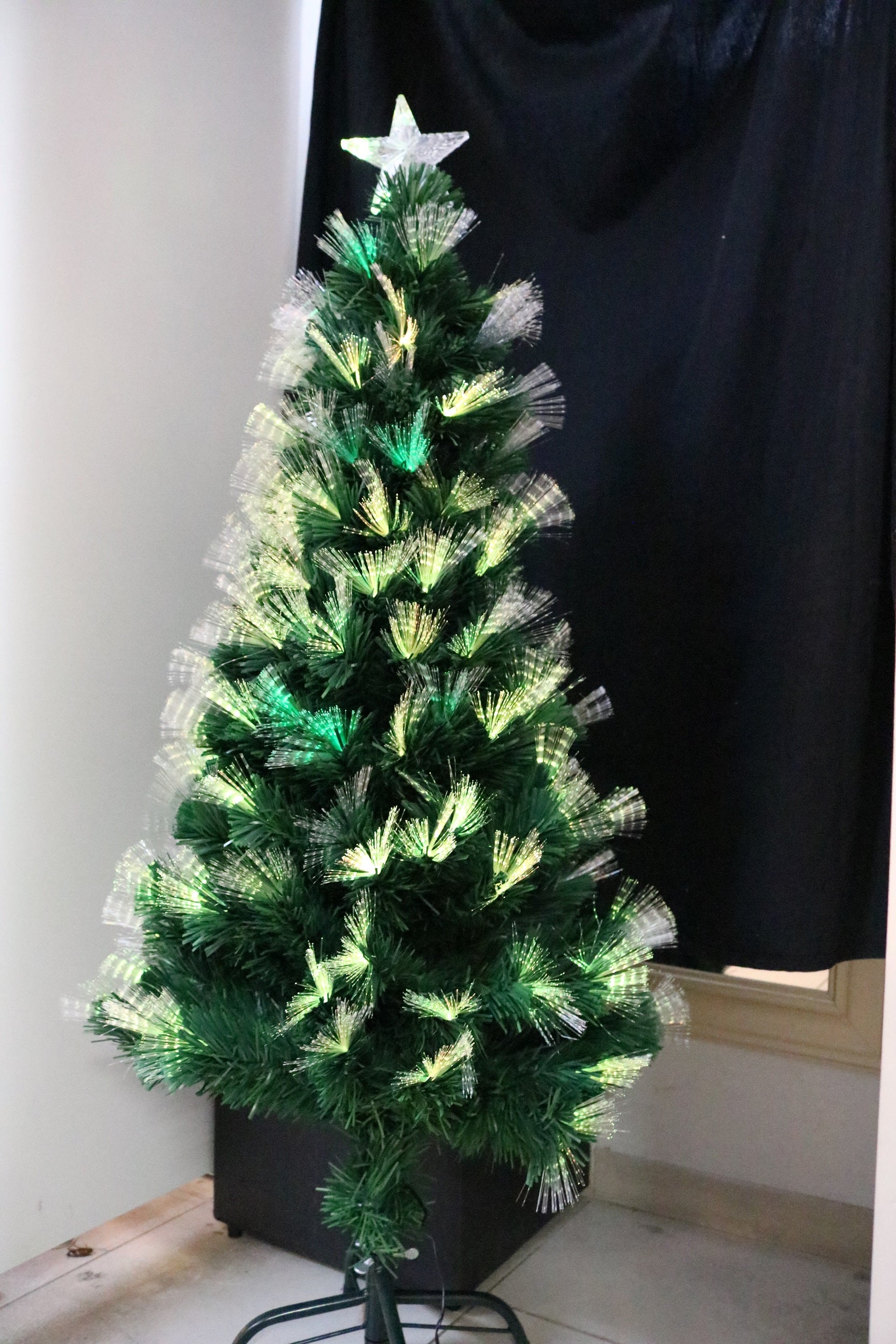 Arvore de Natal Fibra Optica Efeito Cachoeira 90CM A090