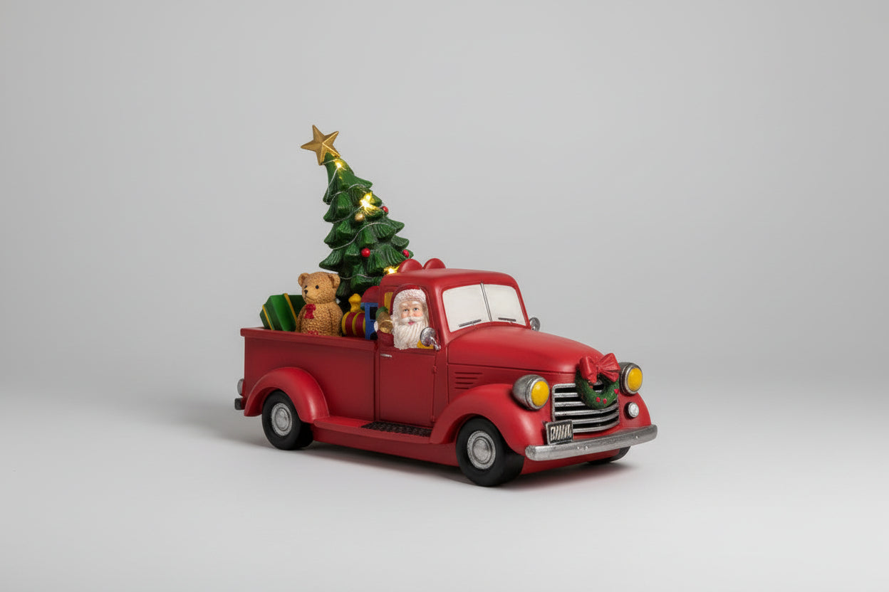 Adorno Carro Vermelho do Papai Noel C/Led Grillo 56821