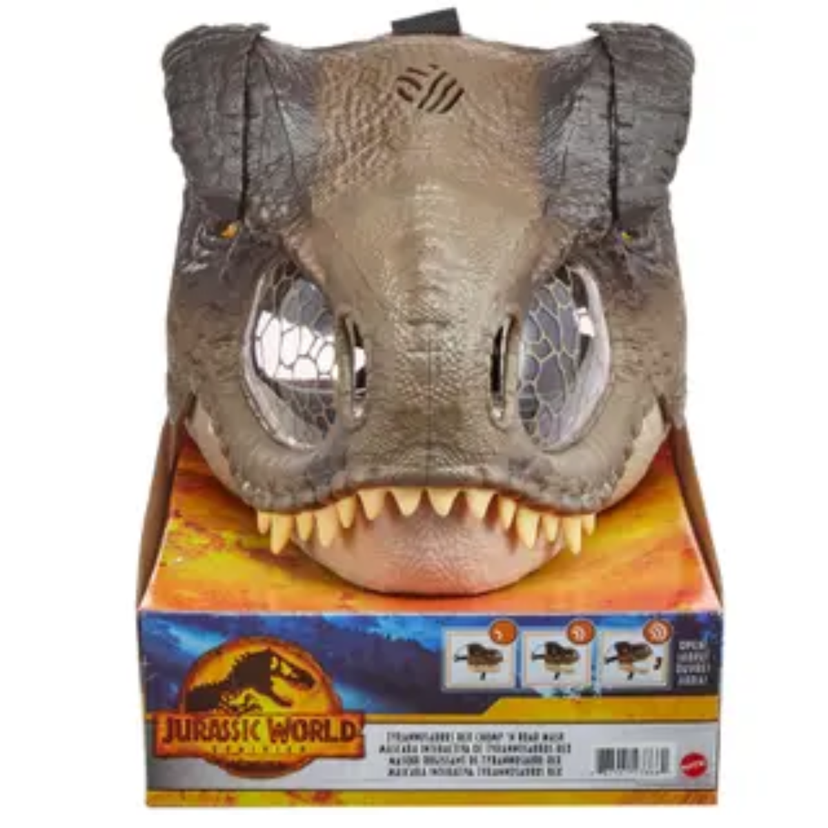 Máscara Morde e Ruge T-Rex Jurassic Word  - Mattel