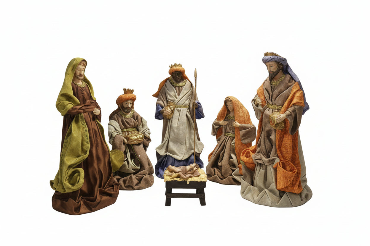 Presepio de Natal Plus Rustico Color 6 Peças Magizi 27642 - Loja Do Thor