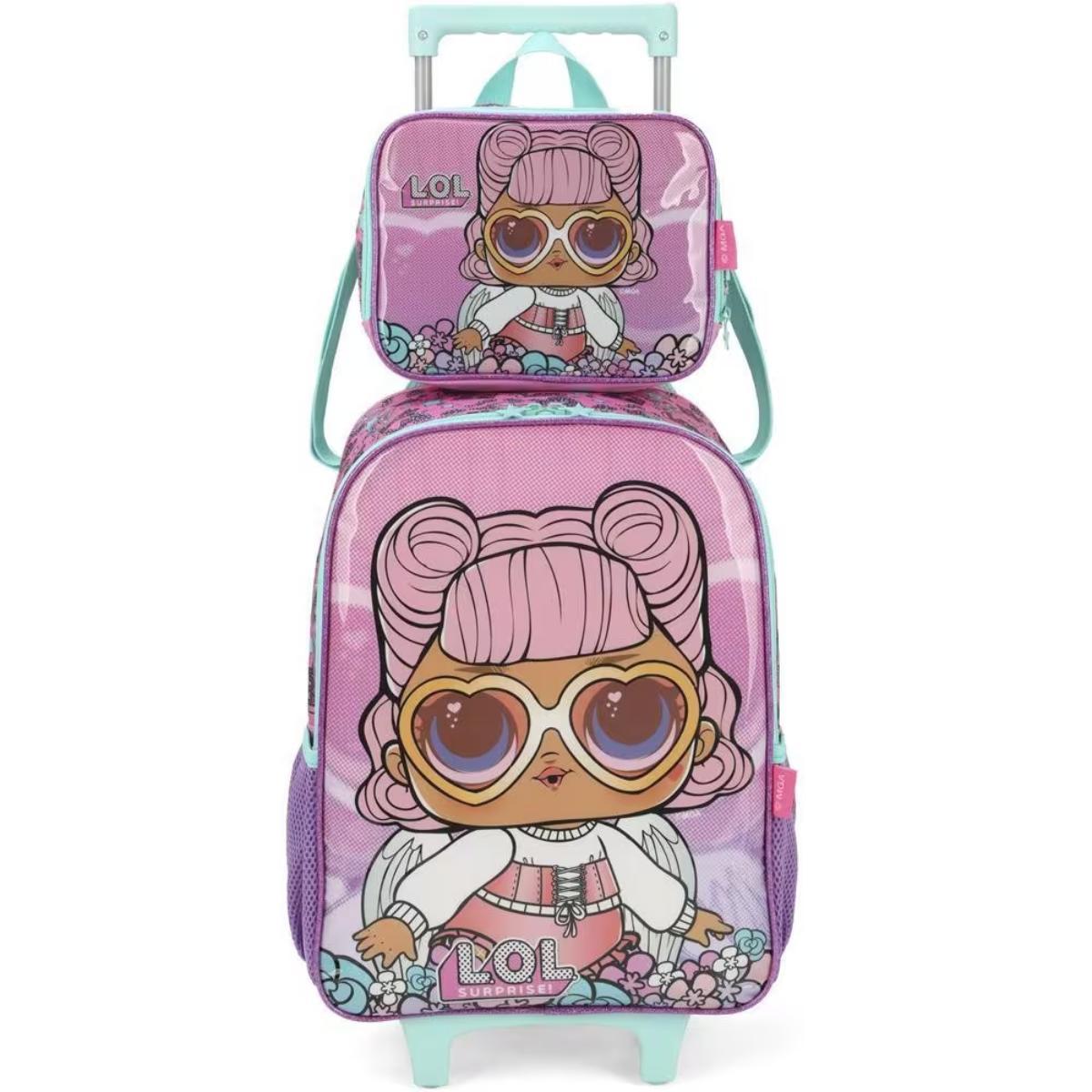 Mochila De Rodinhas Lol Surprise Rosa Luxcel