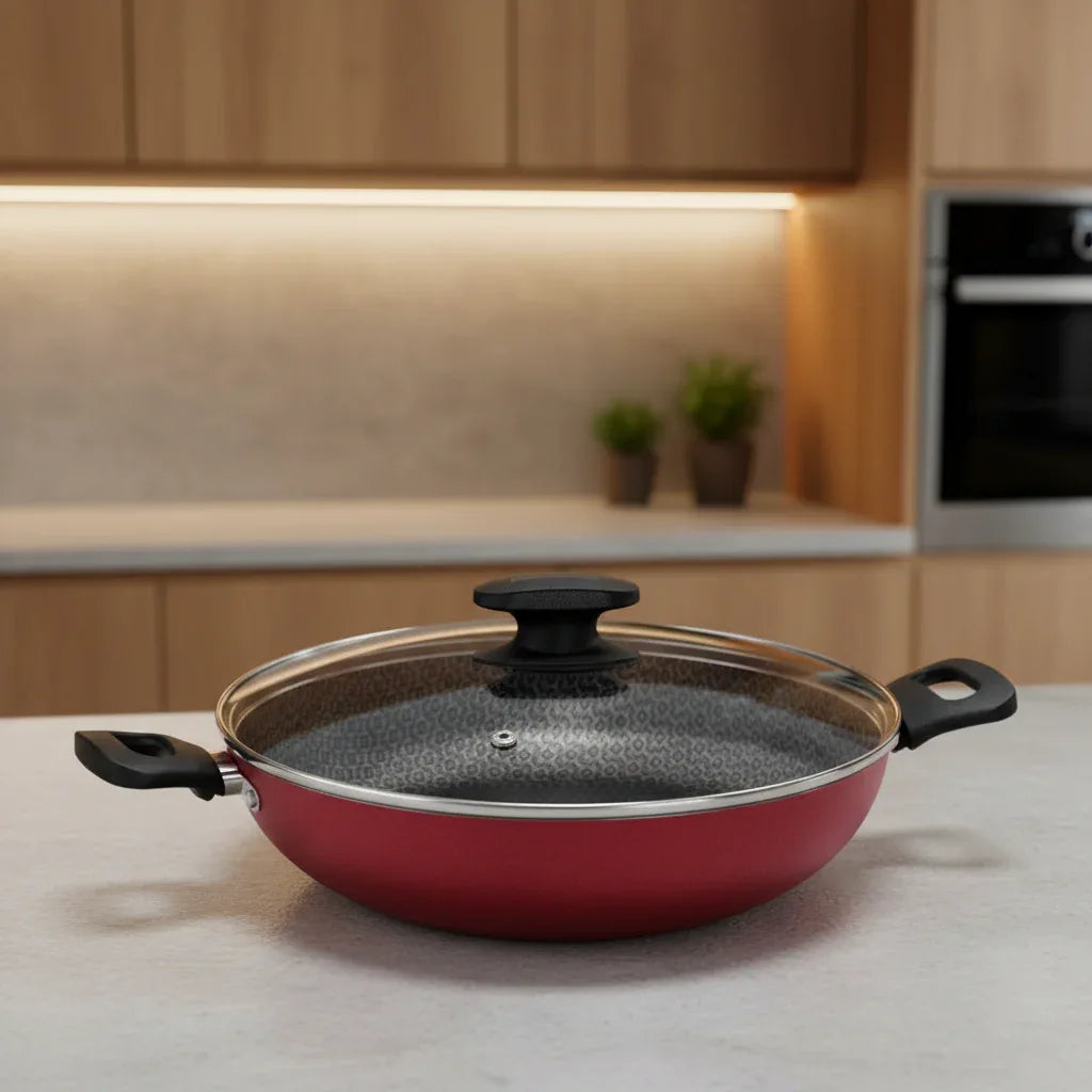 Panela Wok 3,3L 28CM Loreto Vermelho Antiaderente Tramontina - Loja Do Thor