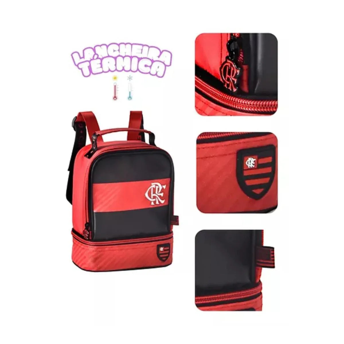 Kit Mochila Estojo Lancheira Infantil Flamengo Clio Style - Loja Do Thor