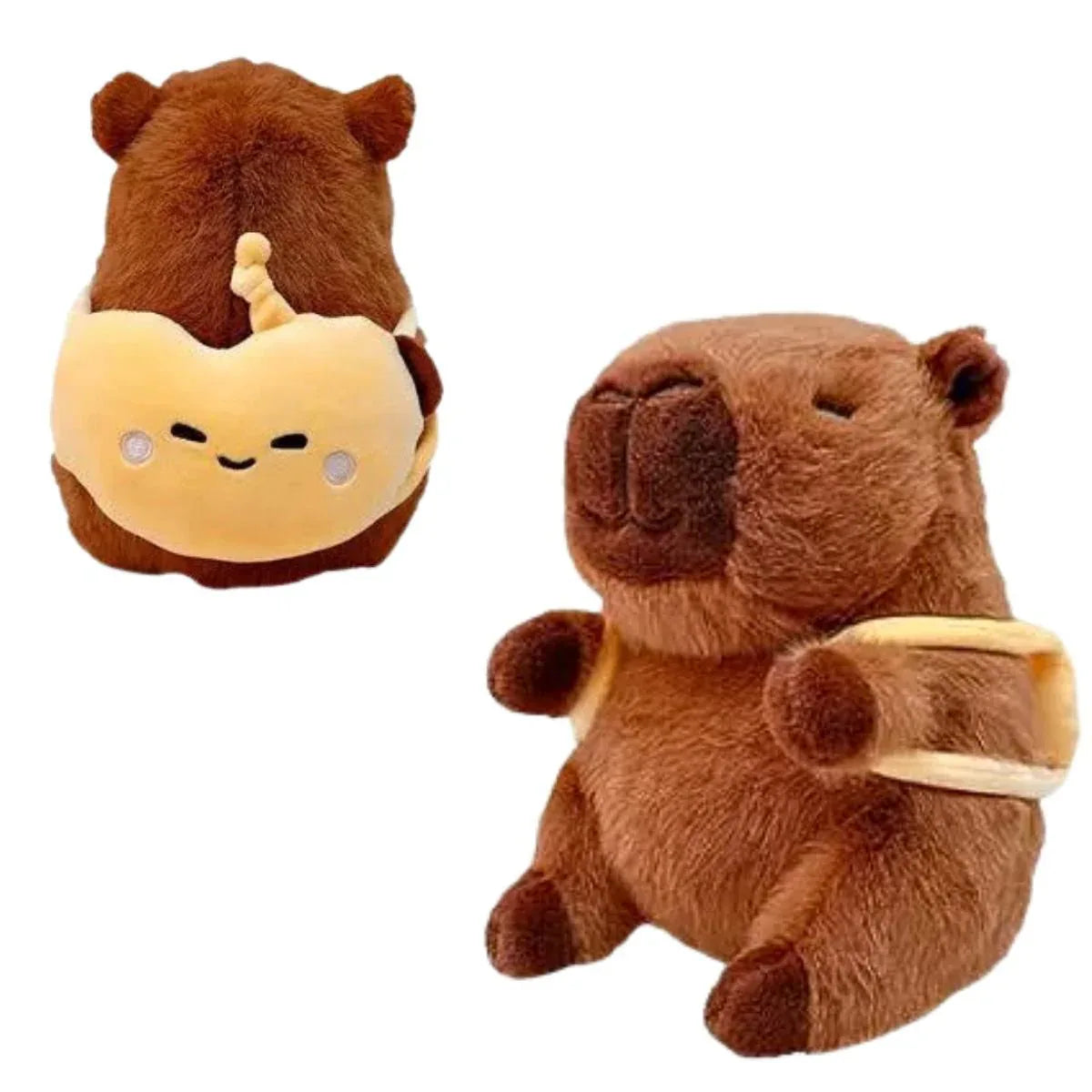 Pelucia Capivara C/Mochilinha de Fruta 30CM Sortida Caa Toys CAA0122 - Loja Do Thor