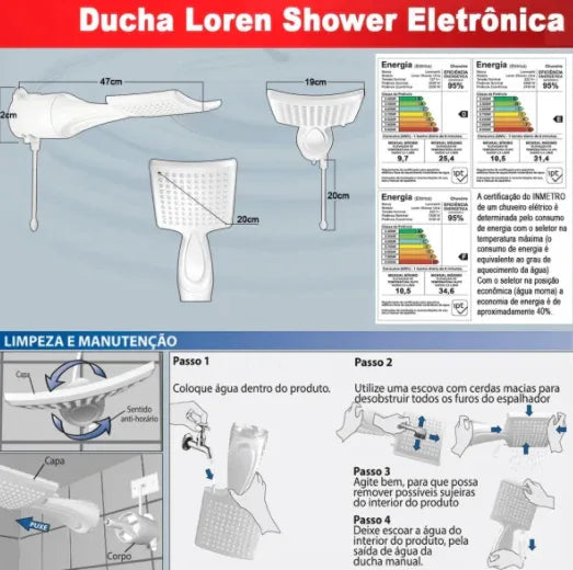 Ducha Lorenzetti Loren Shower Eletrônica 5.500w - 127v - Loja Do Thor