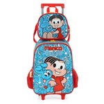 Kit Mochila De Rodinhas E Lancheira Monica e Sansao Luxcel