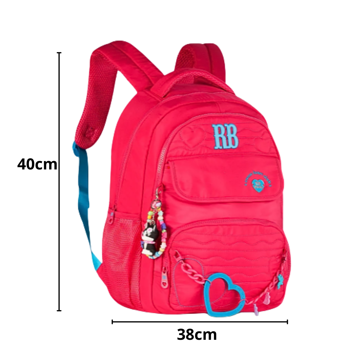 Mochila de Costas Heart Beats Rosa 17,5 RB27015