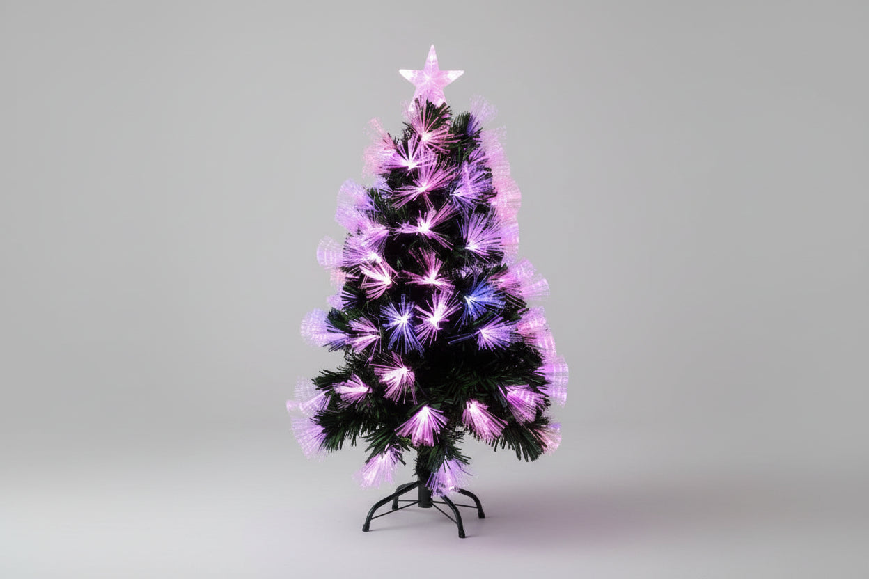 Arvore de Natal Fibra Optica Colorida 90CM Bivolt S090