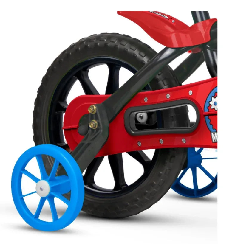 Bicicleta Infantil Aro 12 com Rodinhas Menino Mechanic - Nathor - Loja Do Thor