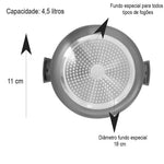 Panela Cacarola Com Tampa Inducao 4,5L 24X11Cm Hercules PA300-C24MA - Loja Do Thor