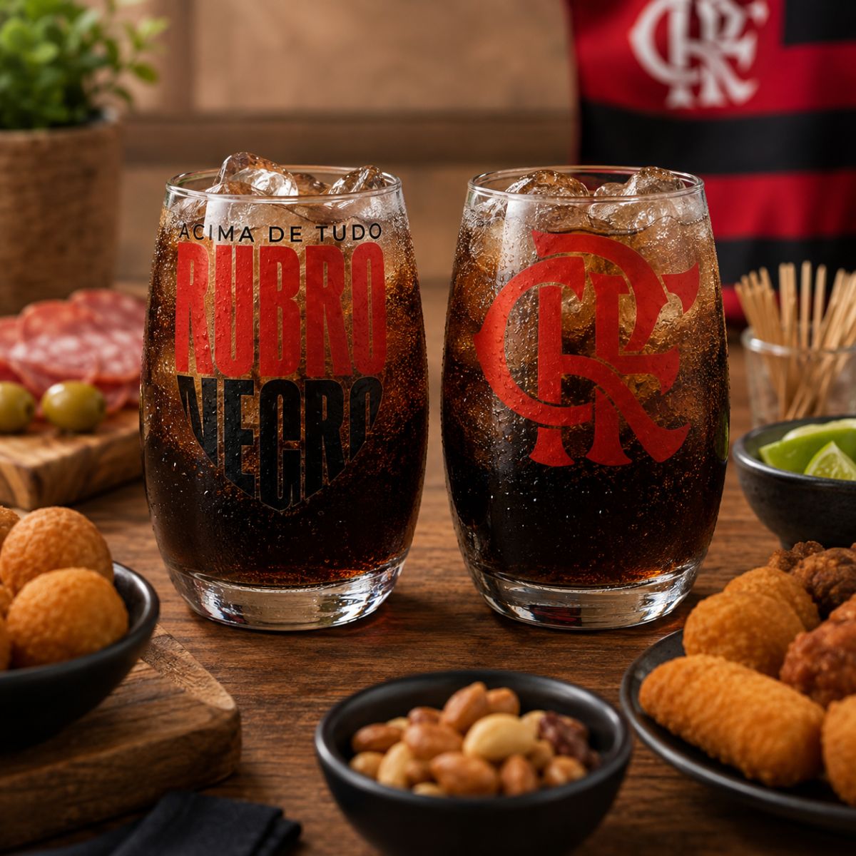 Conjunto De 2 Copos Long Drink 470ML Flamengo -Allmix