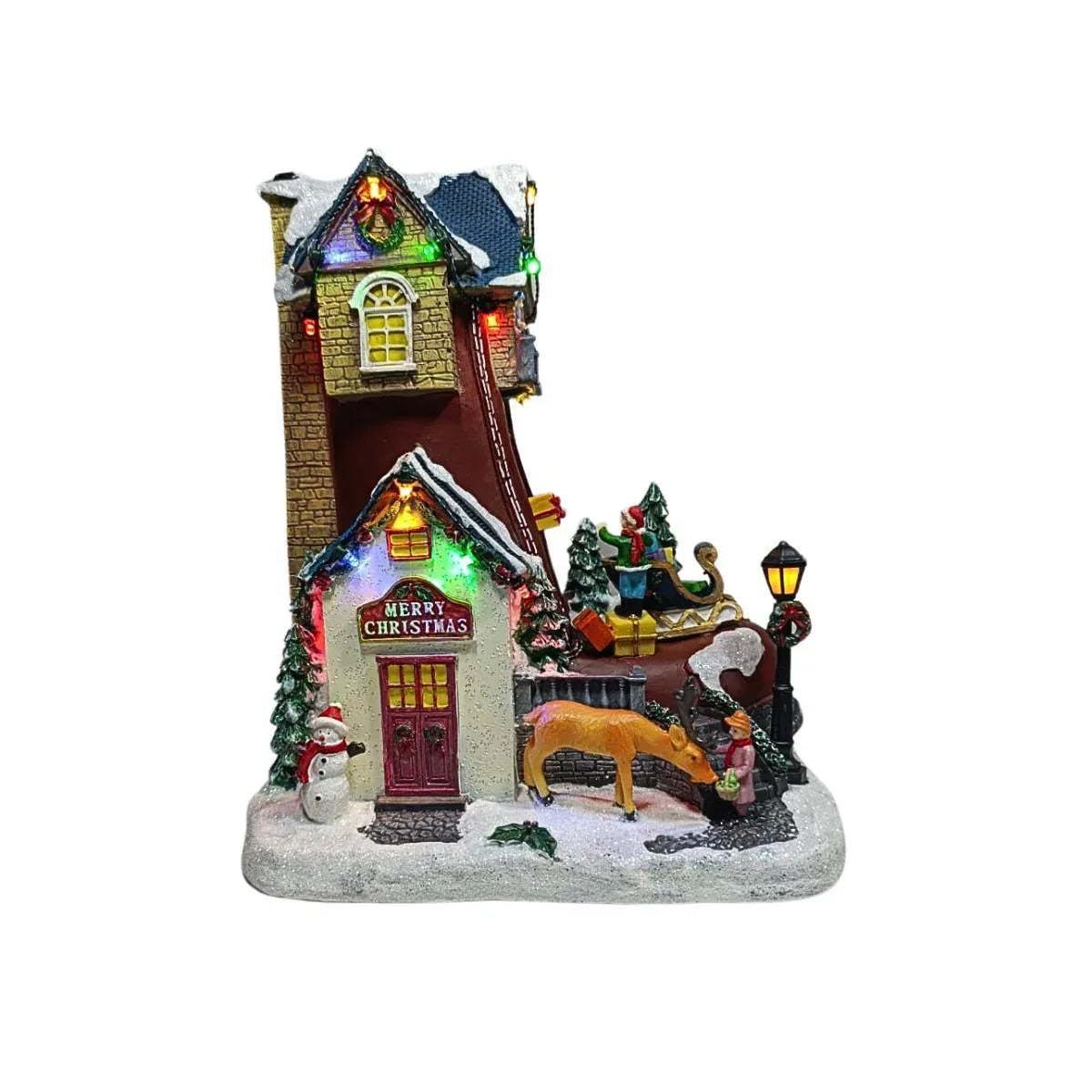 Casa Natalina em Forma de Bota C/Movimento Florarte 60793 - Loja Do Thor