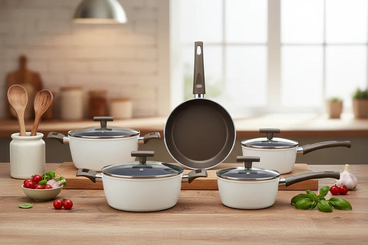 Conjunto De Panela 5Pcs Organika Nata U - Loja Do Thor