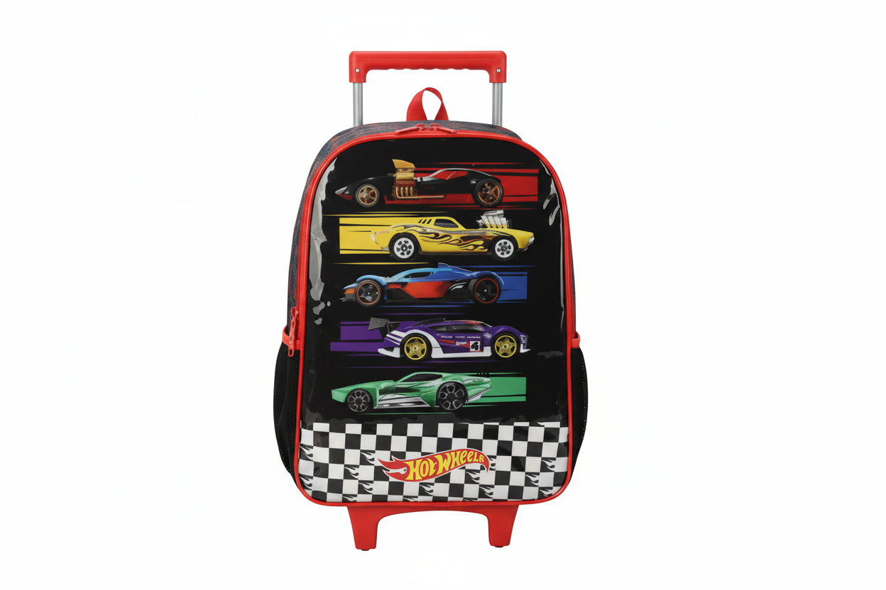 Mochila De Rodinhas Hot Wheels Preto Luxcel