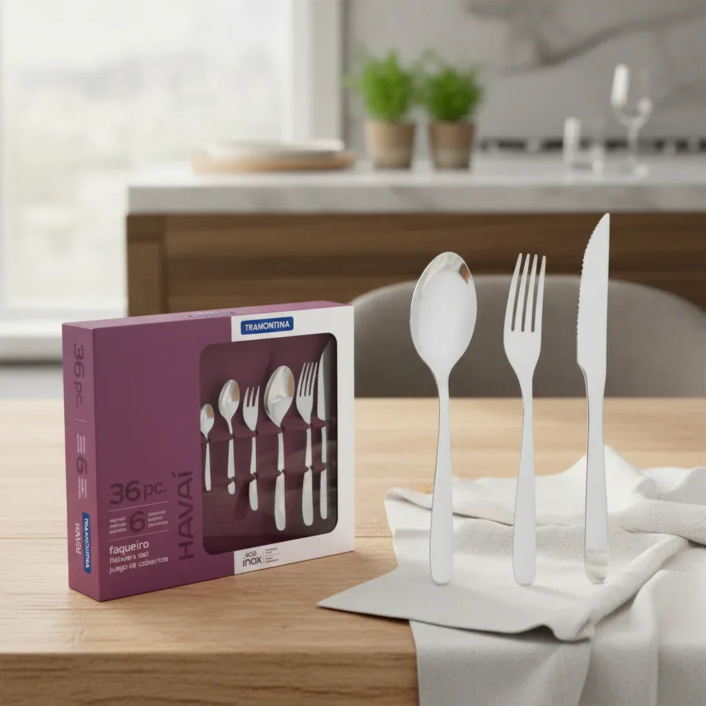 Faqueiro Tramontina Inox Para Churrasco 36 Peças Havaí - Loja Do Thor