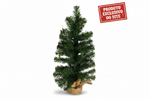 Árvore de Natal Verde 60cm com Base de Juta 68 Tips Florarte - Loja Do Thor
