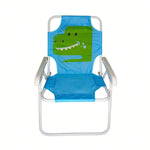 Cadeira De Praia Infantil Jacaré Azul De Oxford 53CM - Loja Do Thor
