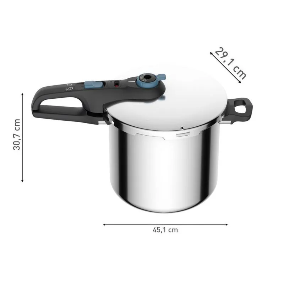 Panela de Pressao Inox Trendy 8L Fechamento Externo Rochedo