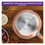 Jogo De Panelas 5 PCS Rochedo Ceramic Rose Gold C464S984 - Loja Do Thor