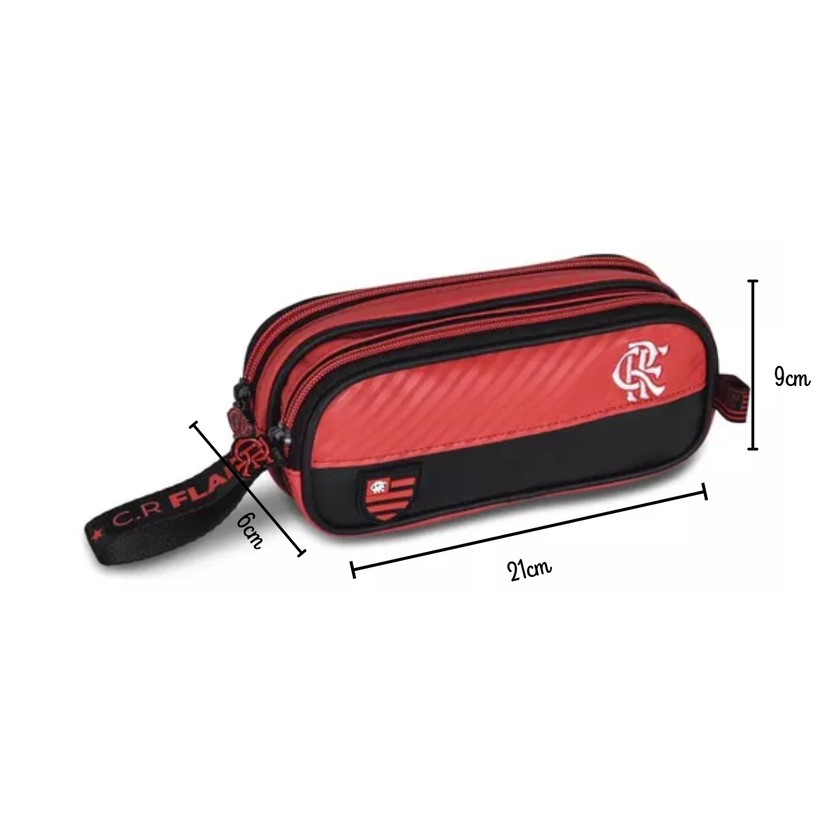 Estojo Duplo Flamengo 21X9X6CM FLA24624F